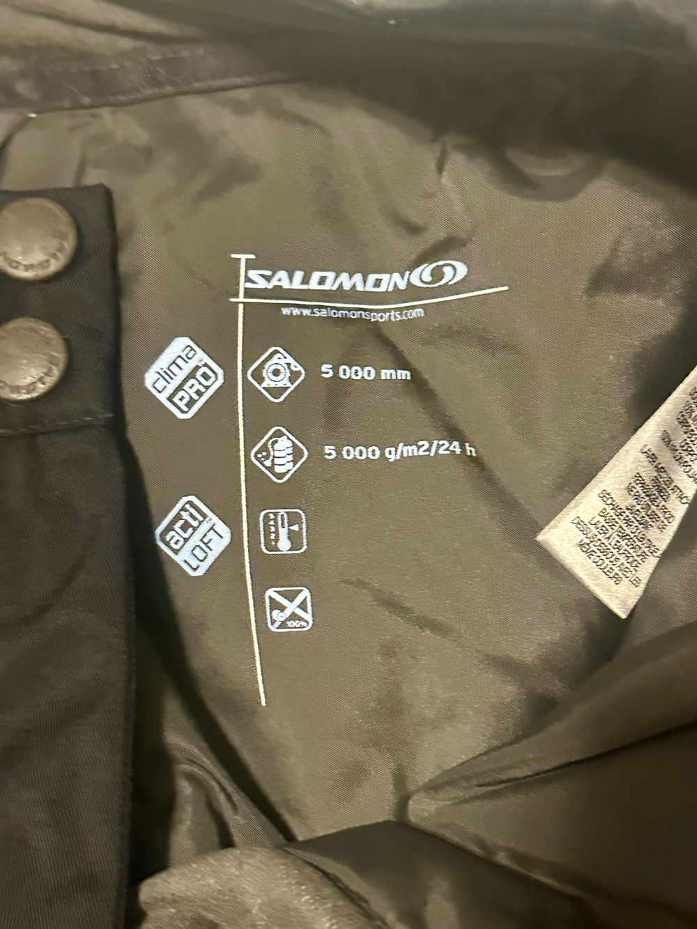Salomon Clima Pro Acti Loft Ski Pants View 5